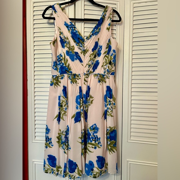 Boden Sleeveless V Neck Swishy Garden Floral Dress Size US Size  8 R - Picture 7 of 13